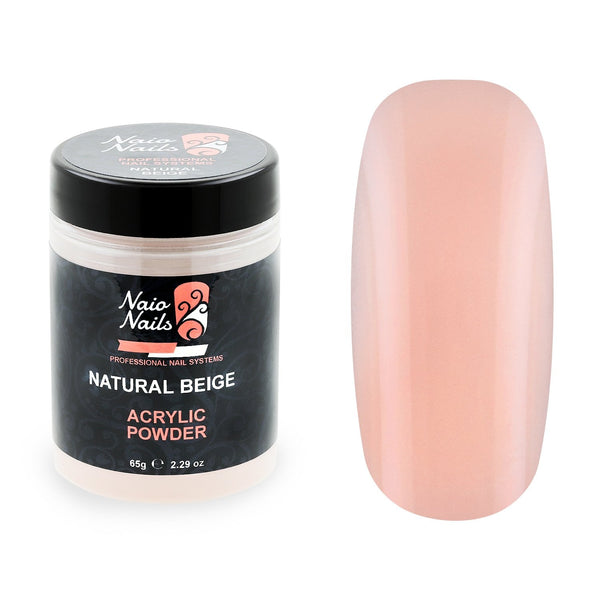 Poudre acrylique rose à couverture beige naturelle