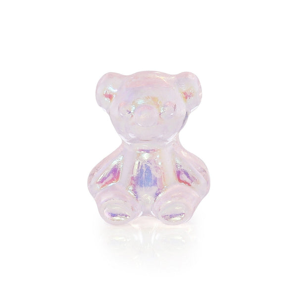 Pot van 5 Charms - Pastelroze Teddybeer