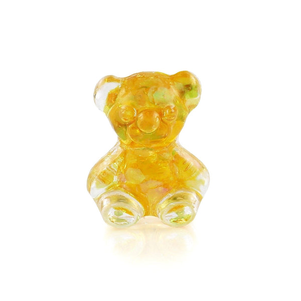 Pot van 5 Charms - Zonnige Gele Glitter Teddybeer