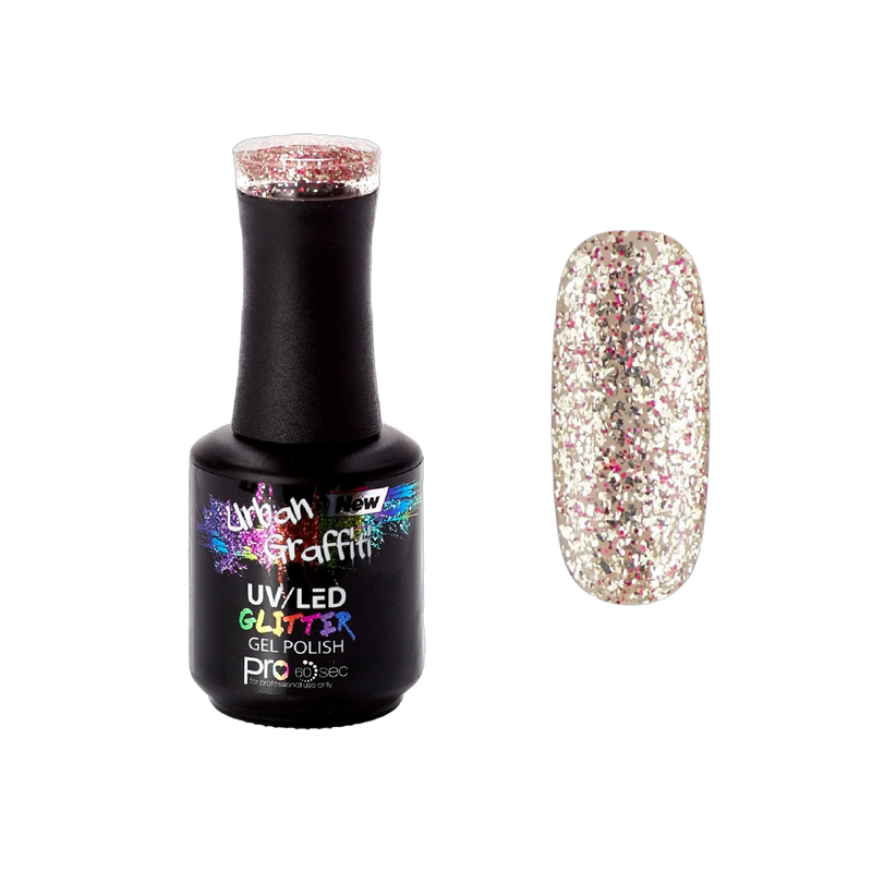 Cosmic Love - UGGP-A0916 Smalto Gel Glitter Oro e Rosso Urban Graffiti 15ml