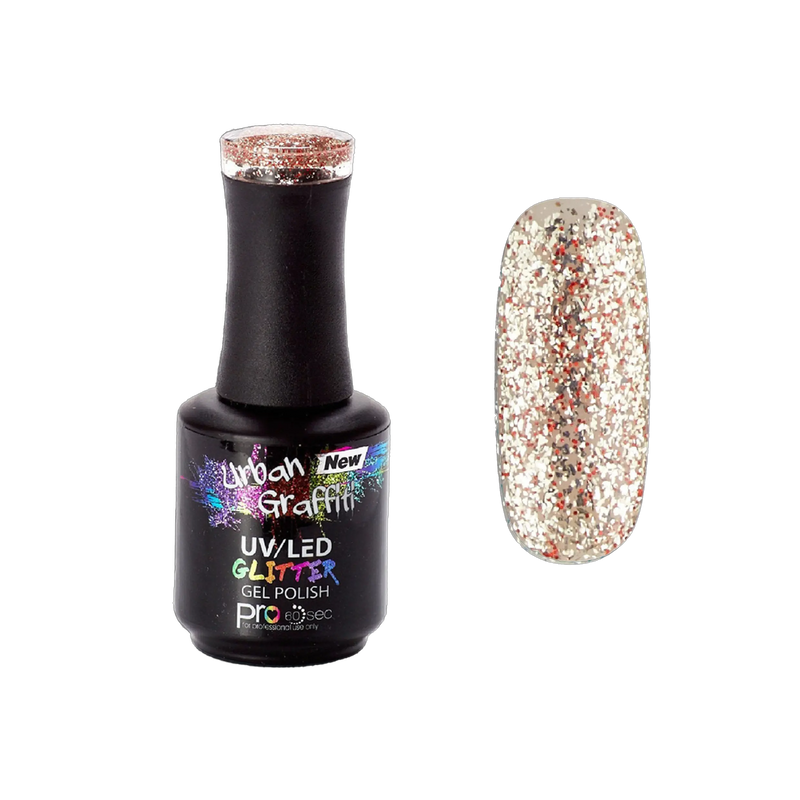 Tinsel Town - UGGP-A0913 Smalto Gel Glitter Oro e Rosso Urban Graffiti 15ml